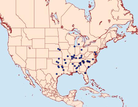 Distribution Data for Catocala ulalume