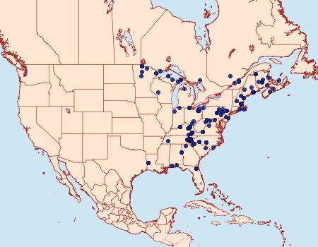 Distribution Data for Catocala sordida