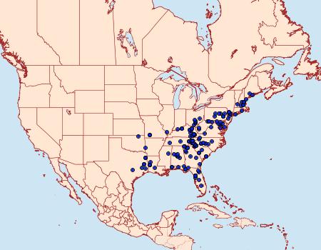 Distribution Data for Catocala andromedae