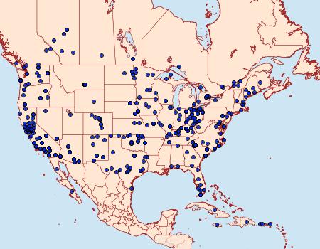 Distribution Data for Trichoplusia ni