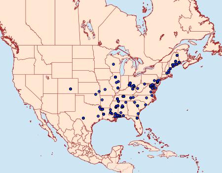 Distribution Data for Psilocorsis cryptolechiella