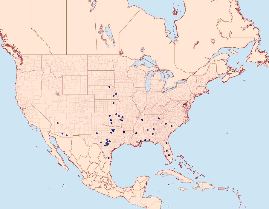 Distribution Data for Inga cretacea