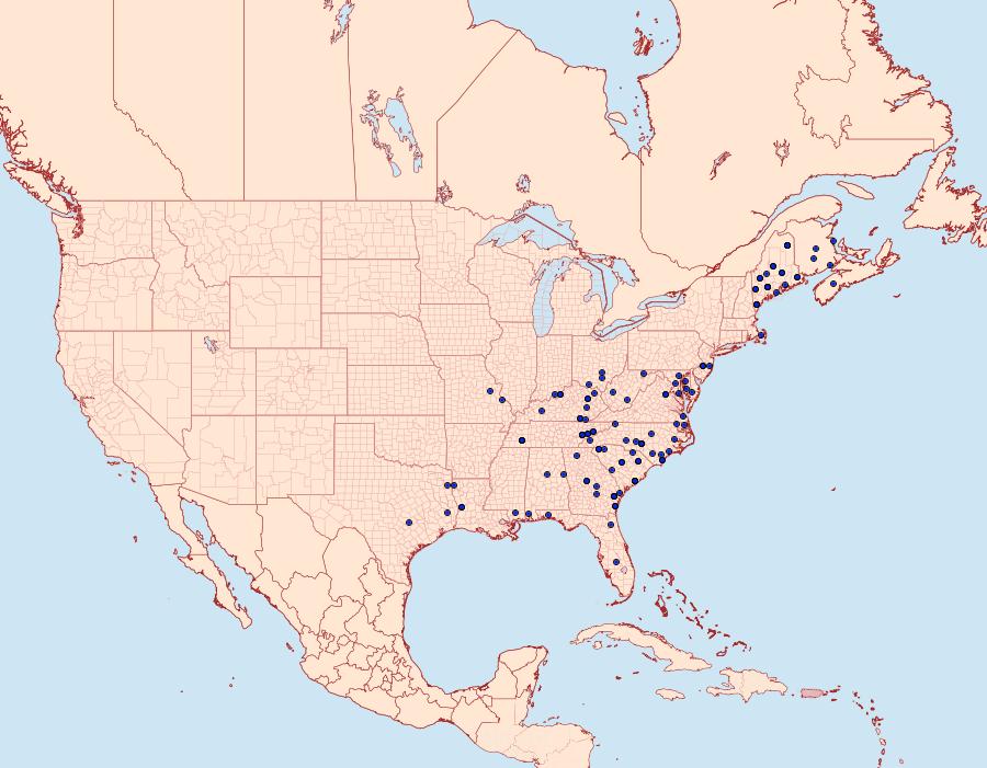 Distribution Data for Xestia elimata