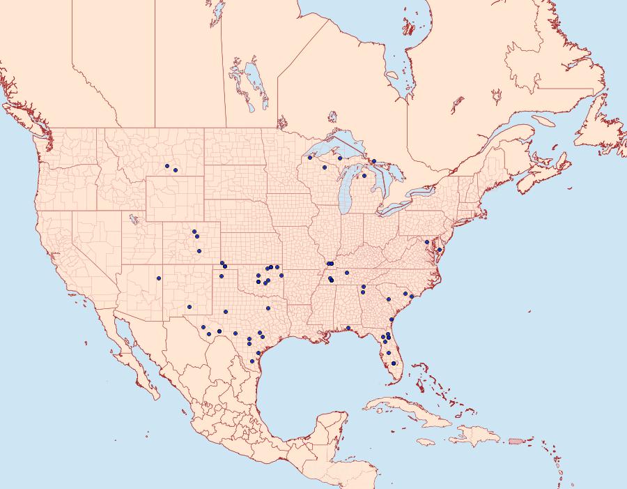 Distribution Data for Schinia bina