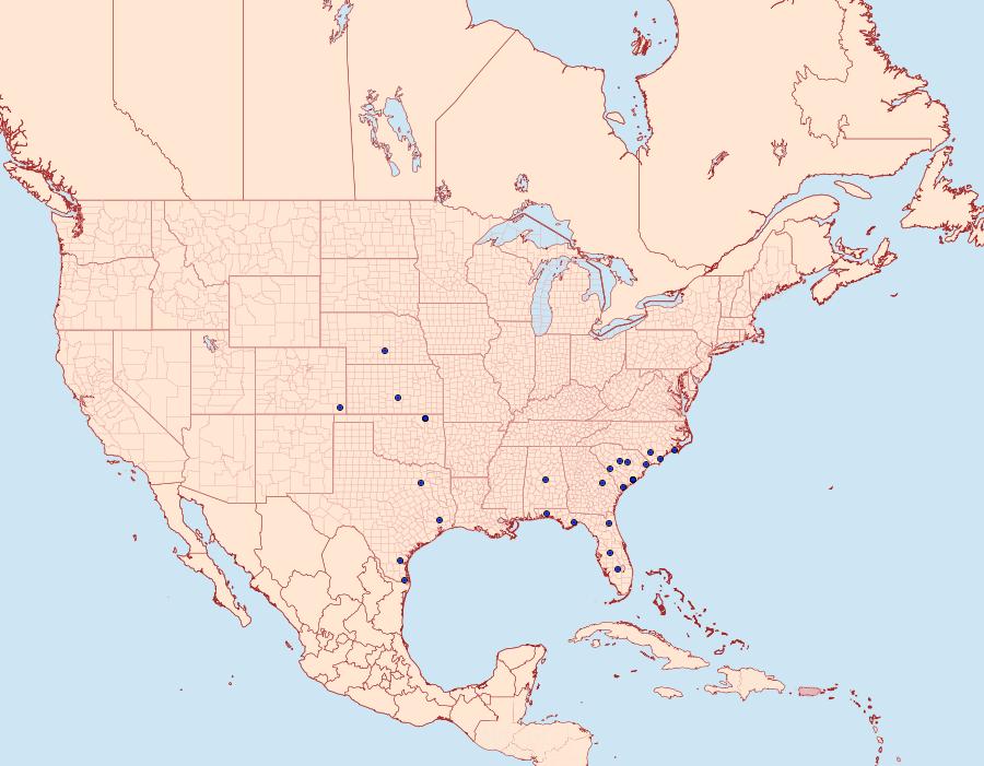 Distribution Data for Schinia sordidus