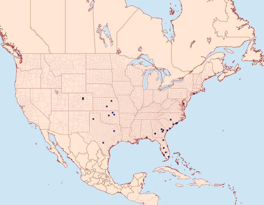 Distribution Data for Schinia tuberculum