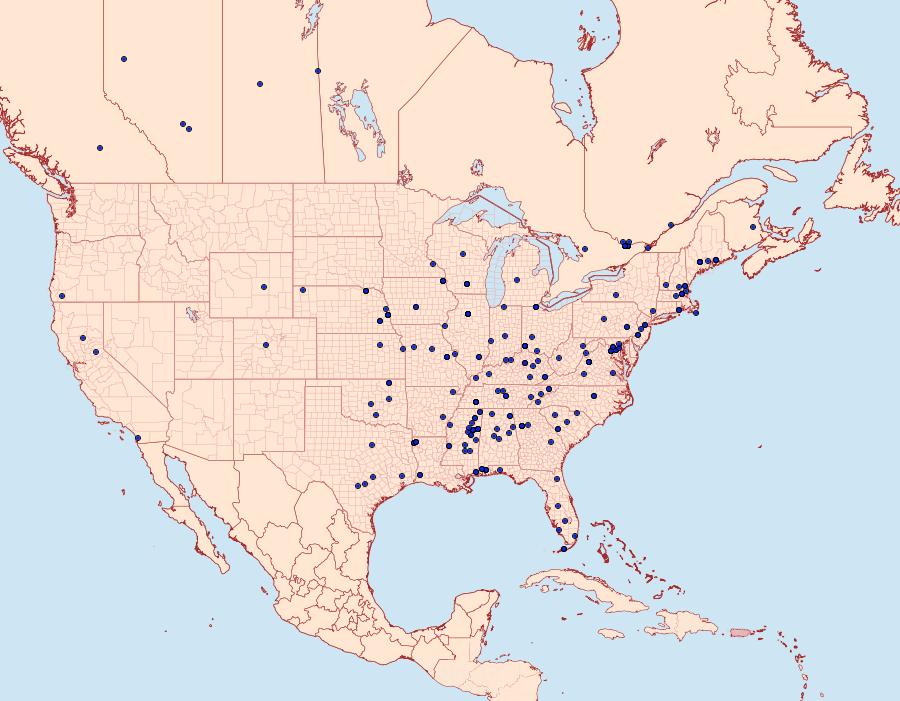 Distribution Data for Aristotelia roseosuffusella