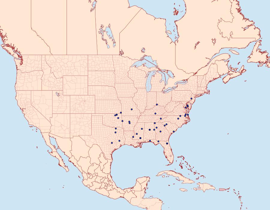 Distribution Data for Synanthedon arkansasensis