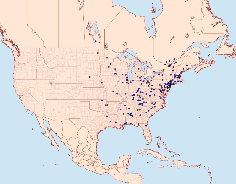 Distribution Data for Olethreutes fasciatana