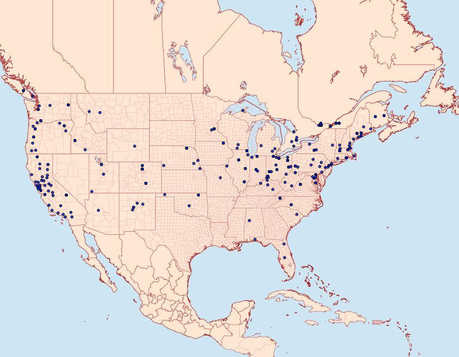 Distribution Data for Cydia pomonella