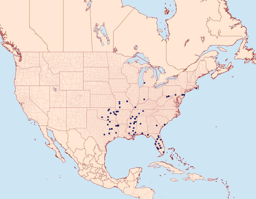 Distribution Data for Sparganothis caryae