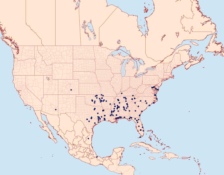 Distribution Data for Sparganothoides lentiginosana