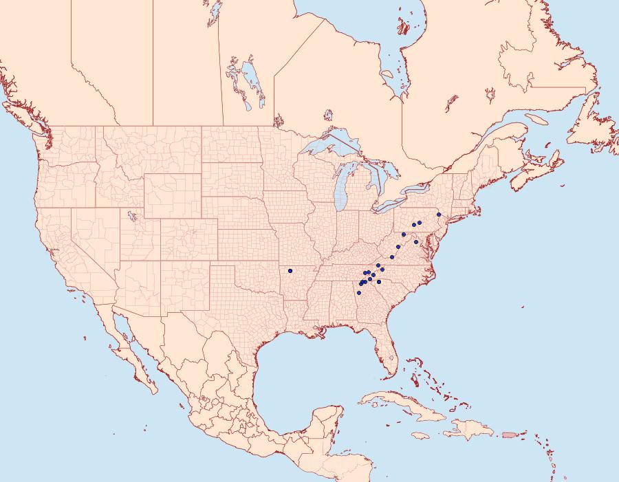 Distribution Data for Pterourus appalachiensis