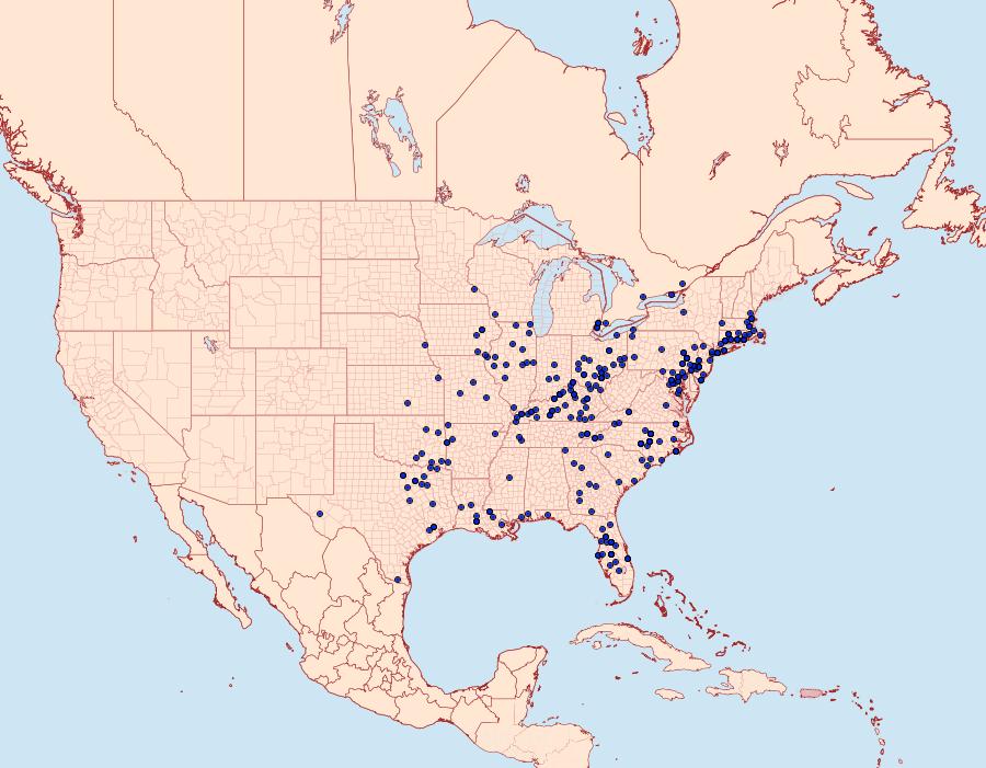 Distribution Data for Parrhasius m-album