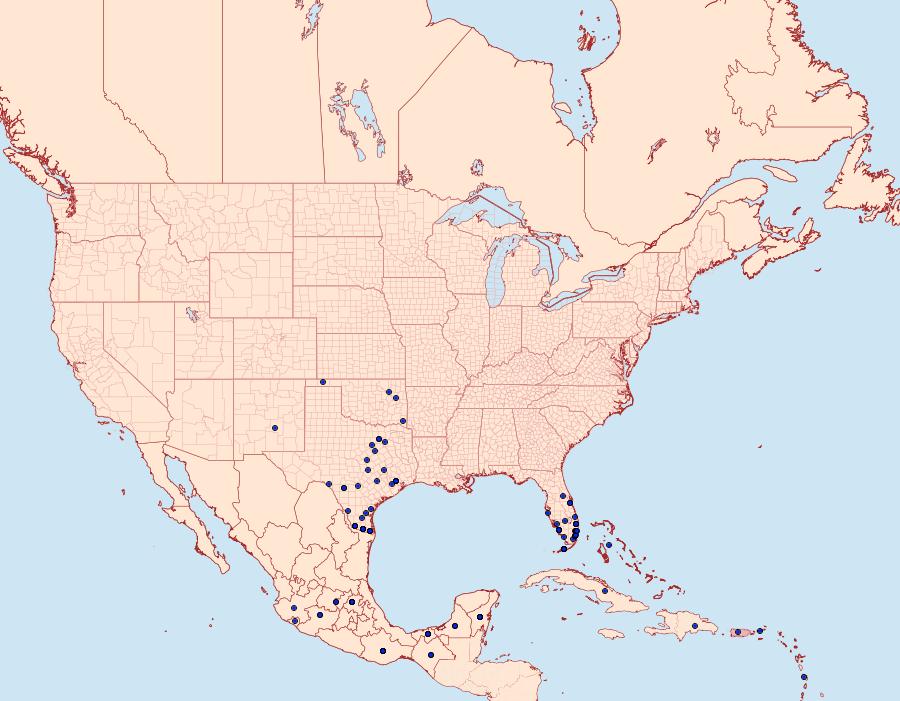 Distribution Data for Dryas iulia