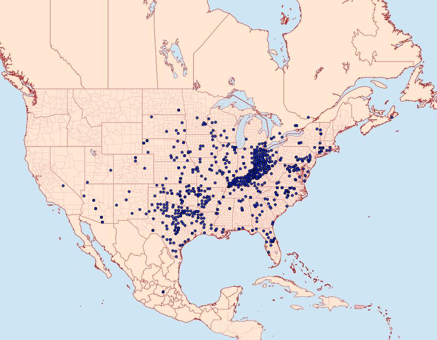 Distribution Data for Asterocampa celtis