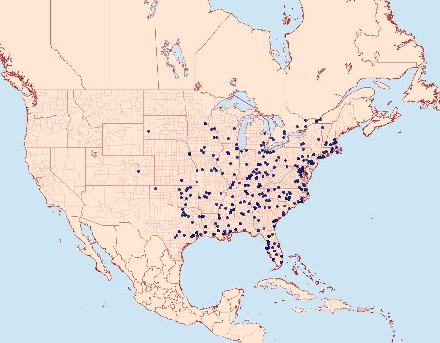 Distribution Data for Harrisina americana