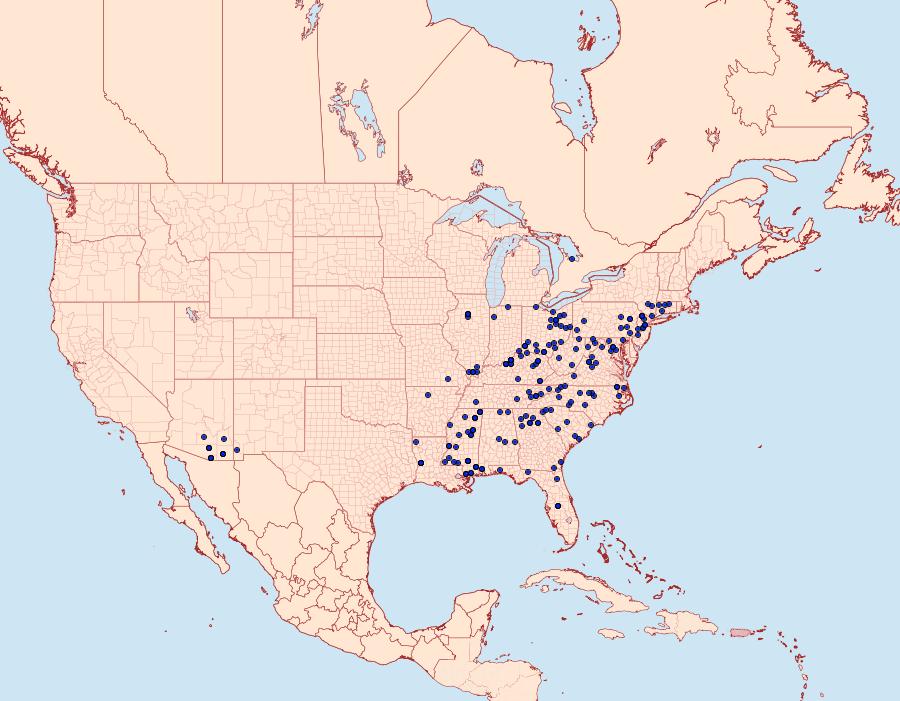 Distribution Data for Parasa chloris