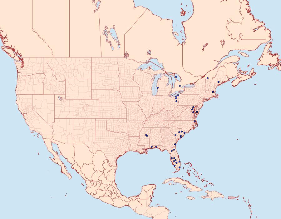 Distribution Data for Elophila faulalis