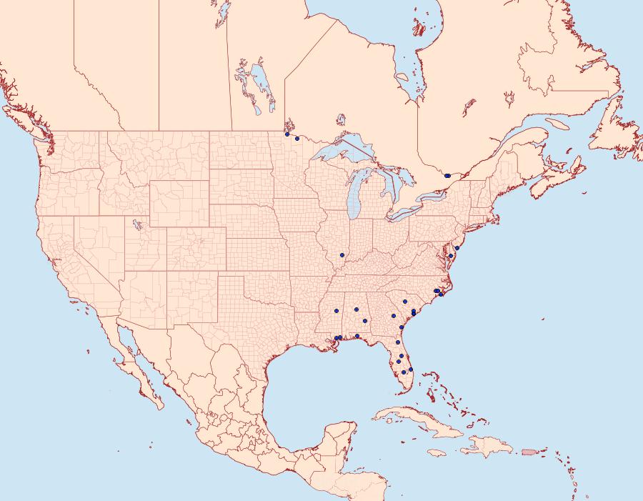 Distribution Data for Crambus multilinellus