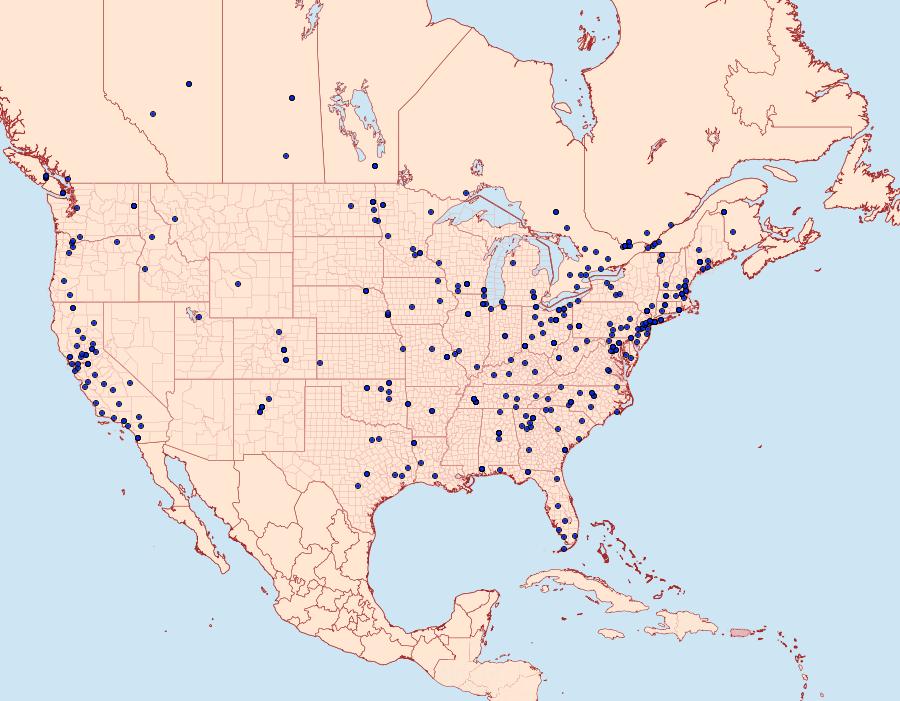 Distribution Data for Pyralis farinalis