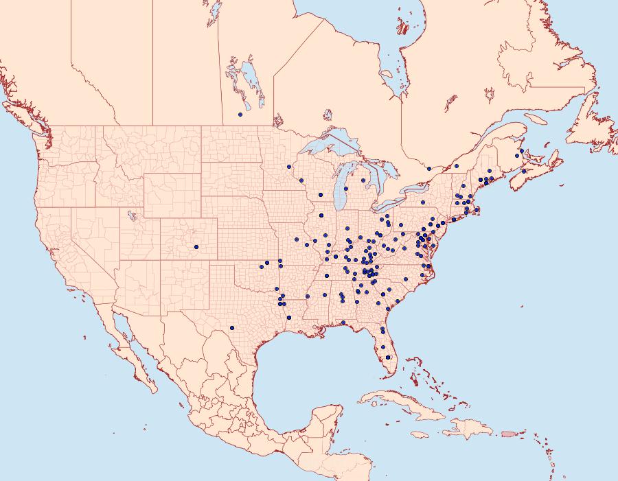 Distribution Data for Oneida lunulalis