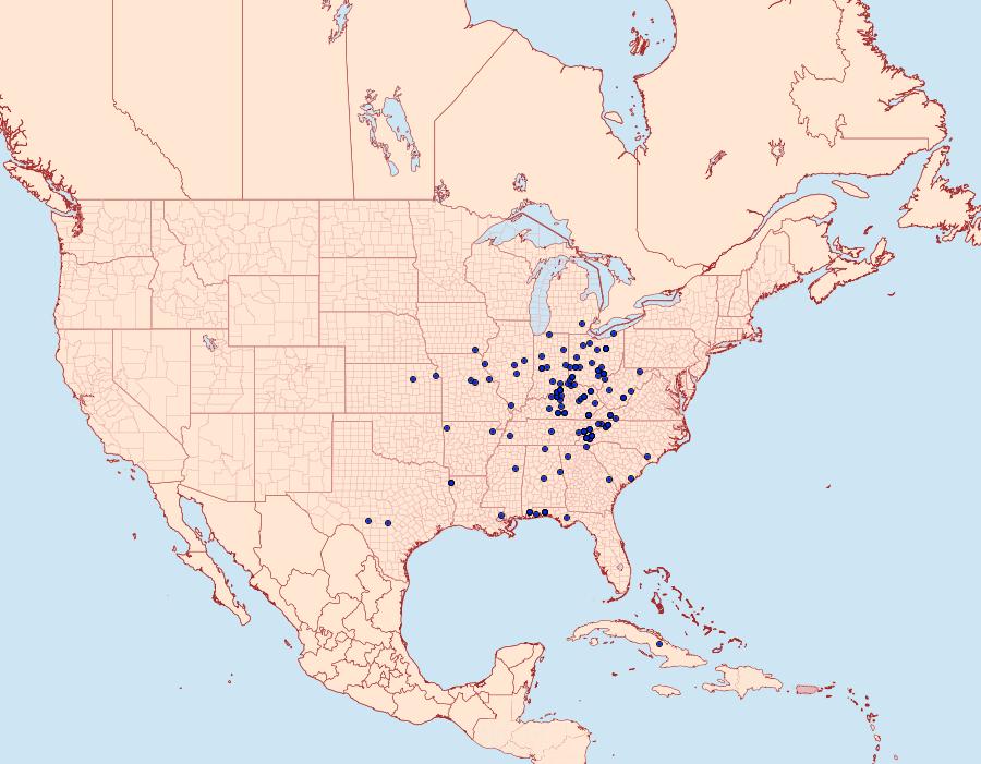 Distribution Data for Trigrammia quadrinotaria