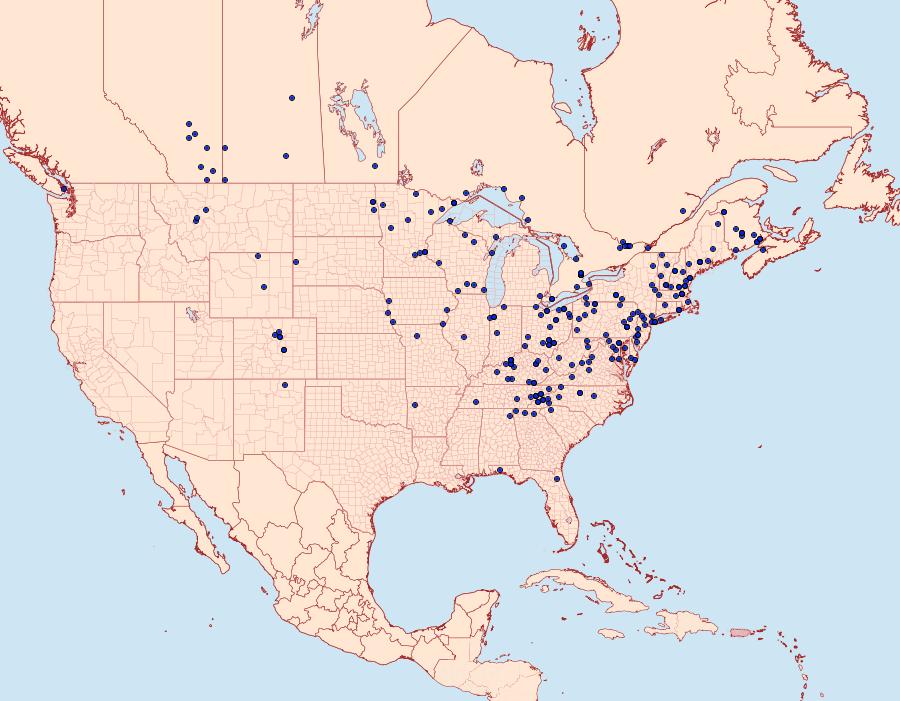 Distribution Data for Tetracis cachexiata