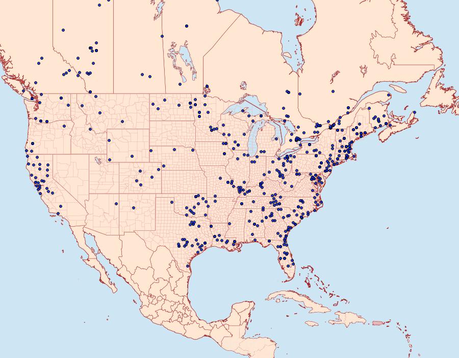 Distribution Data for Malacosoma disstria