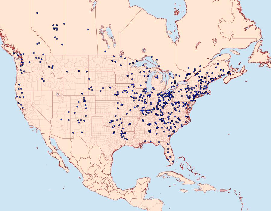 Distribution Data for Paonias excaecata