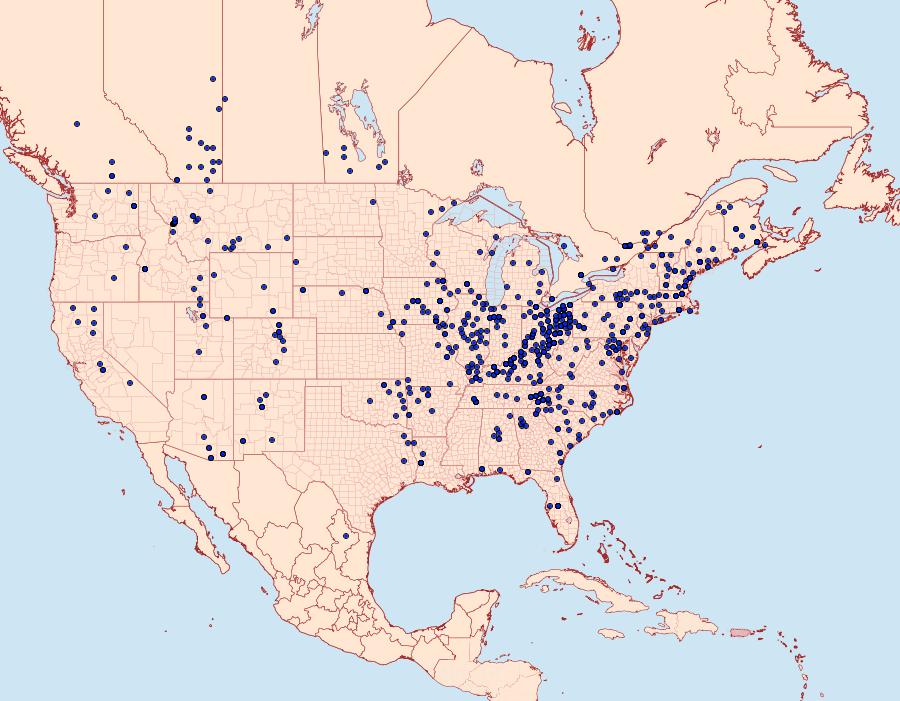 Distribution Data for Paonias myops