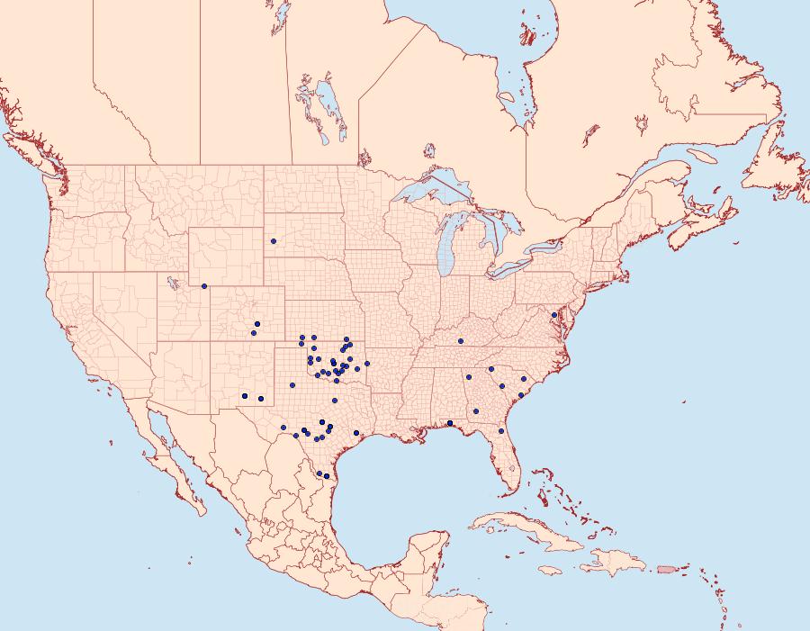 Distribution Data for Cisthene tenuifascia