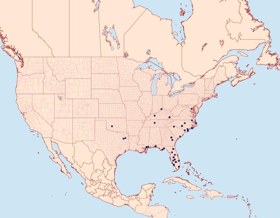 Distribution Data for Cisthene subjecta