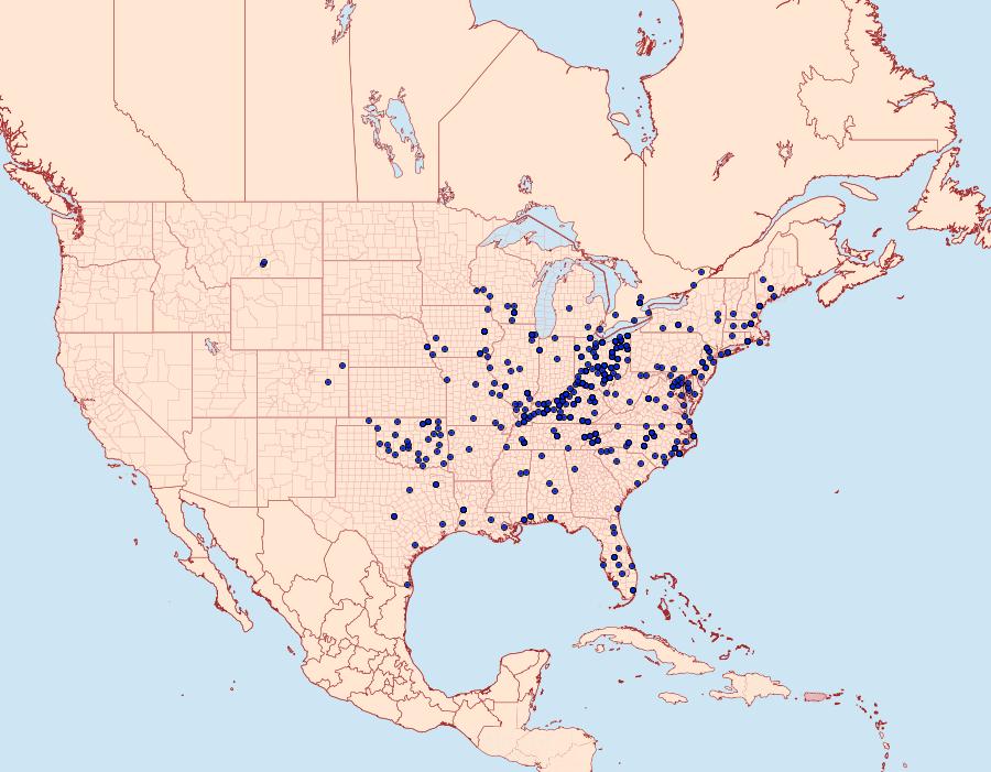 Distribution Data for Apantesis phalerata