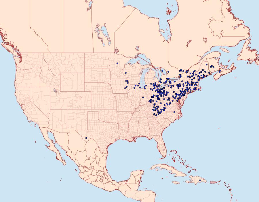 Distribution Data for Lophocampa caryae