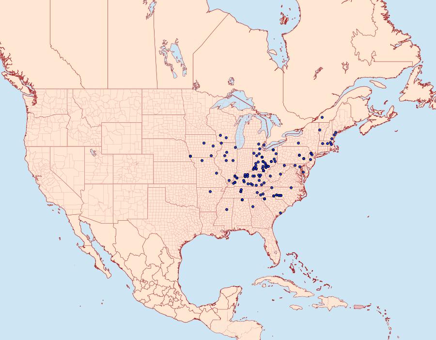 Distribution Data for Catocala residua