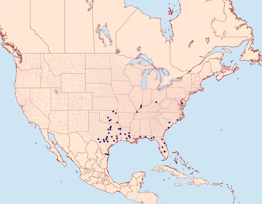 Distribution Data for Catocala agrippina