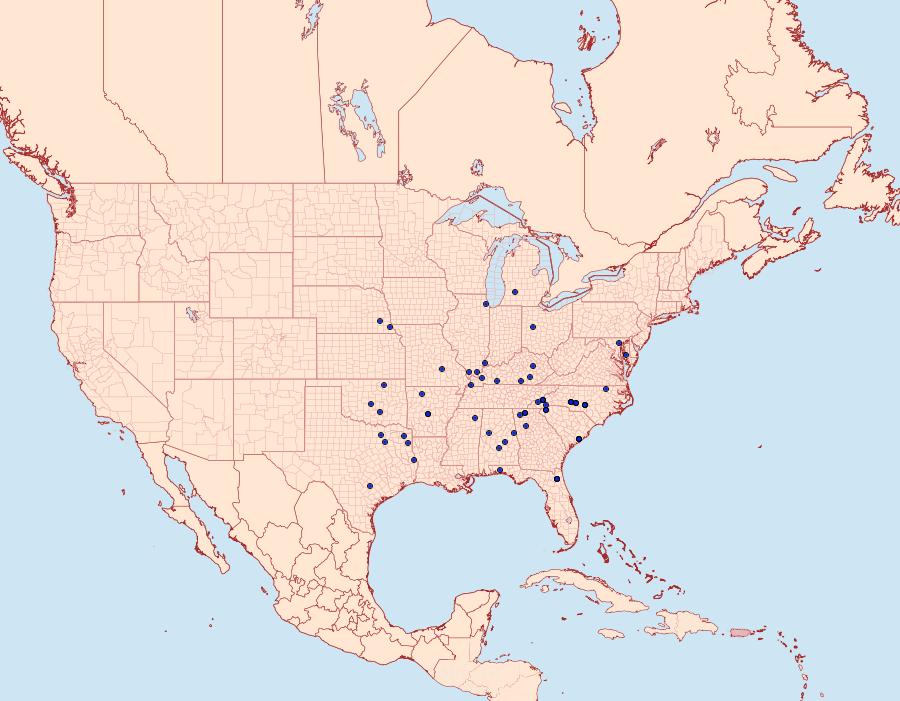 Distribution Data for Catocala ulalume