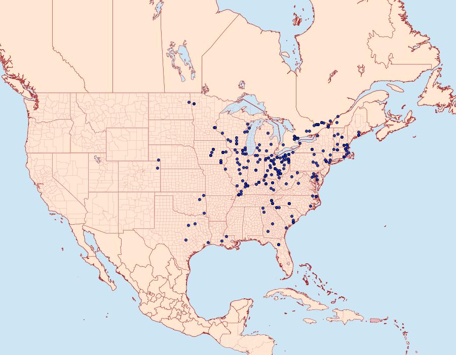 Distribution Data for Catocala cara