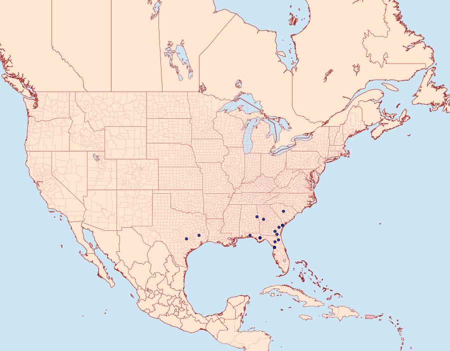 Distribution Data for Catocala louiseae