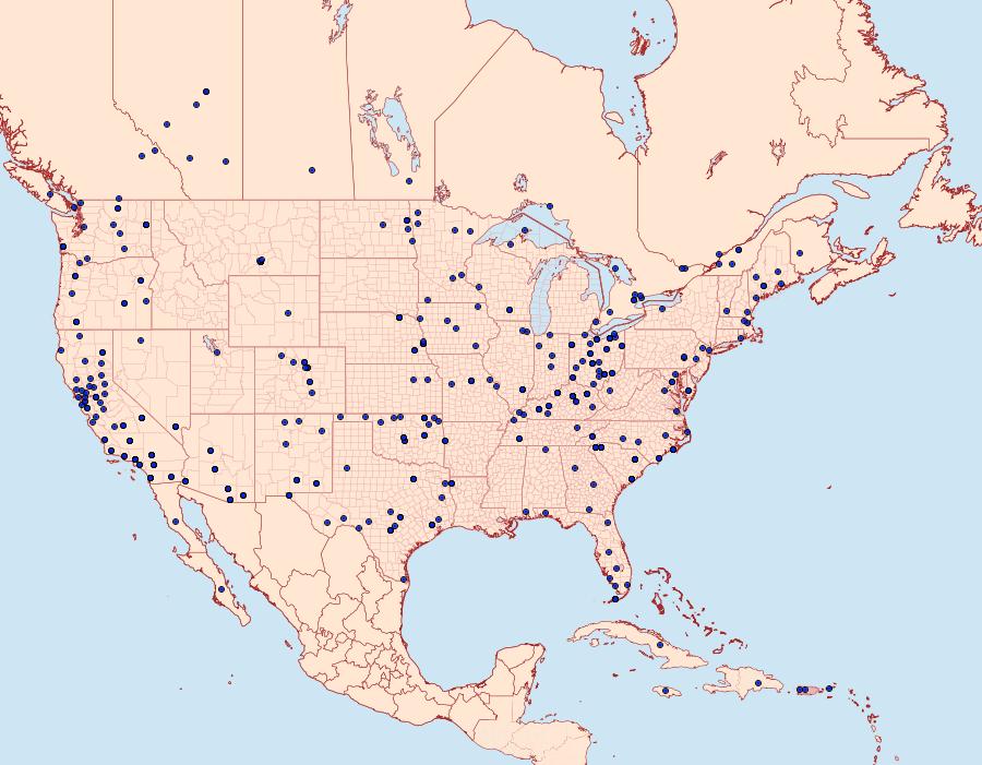 Distribution Data for Trichoplusia ni