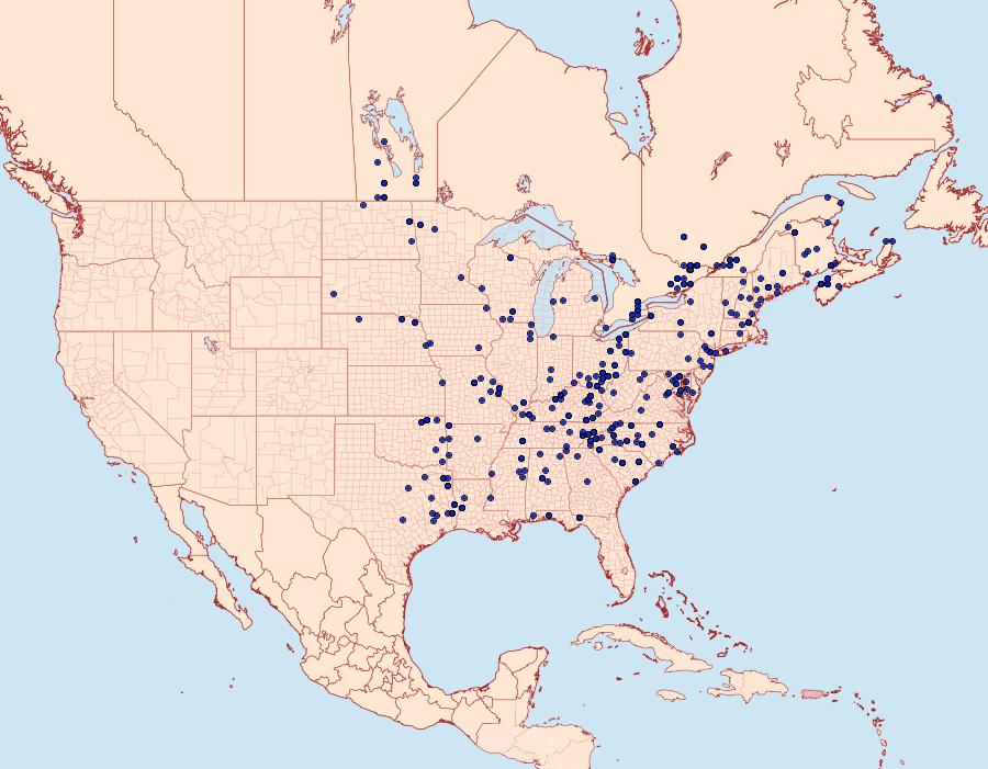 Distribution Data for Acronicta increta