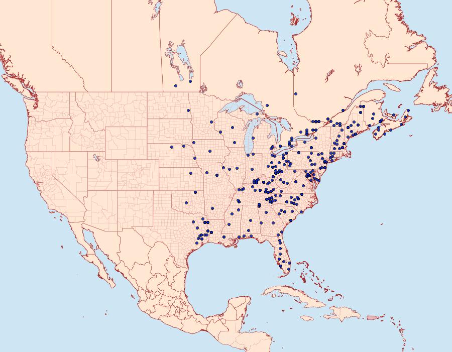 Distribution Data for Acronicta retardata